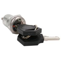 Baomain On Off Two Terminals Keyswitch Keylock Switch with Keys 2 Pack