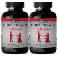 Maca Men Over 40 - Horny Goat Weed Extreme - Libido Booster Arousal Drive (2 Bottles 120 Capsules)
