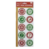 Reindeer Mail Wrapping Stamp Stickers,  Pack of 10