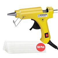 Hot Glue Gun, Upgraded 20W High Temp Mini Hot Melt Glue Gun Kit with 50pcs Glue Sticks(4.0'' x 0.27") for DIY Projects, Arts and Crafts, Home Quick Repairs & Sealing, Artistic Creation, Yellow