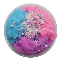 Clearance Kids Fluffy Slime Toy, Glitter Scented Mud Putty Toy Stress Relief Fruits Color Mixing Crystal Puff Clay Toy for Children Adults (B)