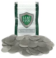 100 Leaf Lock Gear Premium Stainless Steel Tobacco Pipe Screen Filters - 1" (1.0)