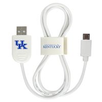 Kentucky Wildcats Micro USB Cable with QuikClip - White