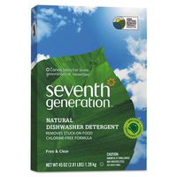 Seventh Generation Free Clear Automatic Dishwasher Powder, Non-Toxic, 45oz. Box - BMC-SEV22150CT