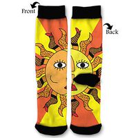 NGFF Sun Moon Abstract Woman Legs Men Women Funny Sport Novelty Crew Tube Socks