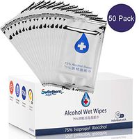 75% Alcohol Detergent Wipes, Each Piece is Individually Packaged Helps Keep Wipes Moist, Large Wet Wipes(6.2" * 5.5"), Alcohol Wipes Travel Packs, Portable Alcohol Swabs Pads Wipes (50 Wipes).