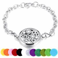 memorial jewelry Perfume Essential Oils Fragrance Diffuser Locket Bracelet with 12 Washable Pads