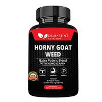 1000mg Horny Goat Weed with 100mg Icariin [10X Strength] Helps Boost Energy, Strength & Stamina for Men & Women with Maca, Tribulus & Ginseng,