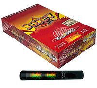 Herb Airtight Tube Pocket Protector with Juicy Jay's Mello Mango 1.25 Flavored Hemp Rolling Papers 24 Count Box DC Crafts Nation- Rasta Skull