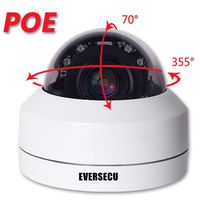 EVERECU Vandalproof PoE PTZ Camera HD1080p Auto-Focus 2.5'' Mini Dome Security IP Camera 4X Optical Zoom(2.8-12mm) IR Night Vision Pan Tilt Zoom Security Dome CCTV Camera for Ceiling Installation