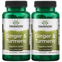 Swanson Full Spectrum Ginger & Turmeric 60 Capsules 2 Pack