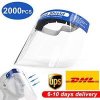 2000 Pack Face Shield Reusable Full Face Transparent Breathable Windproof Dustproof (2000 Pack)