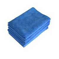 Microfiber Cleaning Cloths, Towel for Cars, Windows, Mirrors, Laptop Computer Screen, iPhone, iPad and More. 6 Pack 16'' x 16'' by Pacific Linens (Blue)