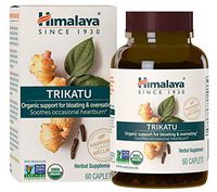 Himalaya Organic Trikatu, Equivalent to 3,787 Trikatu Powder  for Gas Relief, Bloating Relief and Occasional Heartburn Relief,  60 Caplets, 2 Month Supply