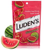 Luden's Watermelon Cough Throat Drops Pectin Lozenge/Oral Demulcent 25 pcs per Pack (1-Pack)