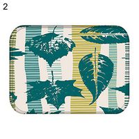 TbpersicwT Home bedroom carpet door mat, 40x60cm Leaves Soft Anti-slip Doormat Rug Floor Mat Bathroom Living Room Decor - 2#