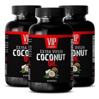 Slimming Supplements for Women - Coconut Oil 3000MG - Extra Virgin - Coconut Oil Capsules for Losing Weight - 3 Bottles (180 Softgels)
