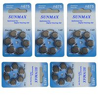 Sunmax 30 X Hearing Aid A675 675A Za675 675 Pr44 Battery