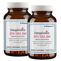 Metagenics OmegaGenics EPA-DHA 500 Lemon 120 Softgels - TwinPak