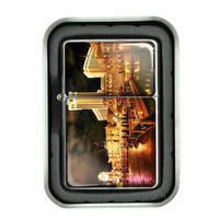 Windproof Refillable Oil Lighter with Tin Gift Box Las Vegas Design-005