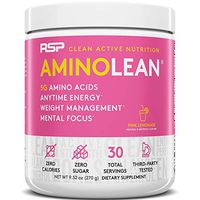 RSP AminoLean - All-in-One Pre Workout, Amino Energy, Weight Management Supplement with Amino Acids, Complete Preworkout Energy for Men & Women, Pink Lemonade, 30 (Packaging May Vary)
