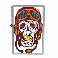Wind Proof Dual Torch Refillable Lighter Skull-066