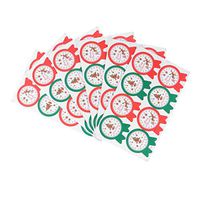 NUOBESTY 20pcs Christmas Gift Tag Stickers Self Adhesive Merry Christmas Gift Labels Sealing Stickers for DIY Craft Gift Packing Xmas Holiday Party Supplies