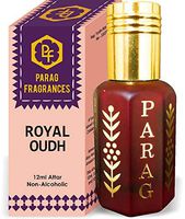 Parag Fragrances Royal Oudh Attar 1 Tola / 12ml (Crystal Series) (Limited Time Launching Offer Pack) Natural Distiled Attar/Alcohol Free Attar/Long Lasting Attar
