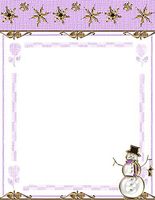 Winter Snowman Stationery Printer Paper 26 Sheets