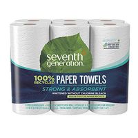 Seventh Generation Paper Towels, 100% Recycled Paper, 2-ply, 6 Rolls (Packaging May Vary)