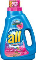 all Liquid Laundry Detergent, Tropical Mist, 50 Fluid Ounces, 33 Loads