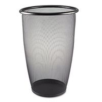 Safco 9718BL Onyx Round Mesh Wastebasket Steel Mesh 9gal Black