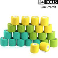 AUPCON Vet Wrap Cohesive Bandages Bulk Self Adhesive Bandage Wrap Self Adherent Wrap Non-Woven for Dogs Pet Animals & Ankle Sprains & Swelling 2 Inch x 5 Yards