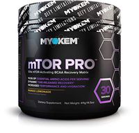 Myokem mTOR PRO Post/Intra Workout BCAA Amino Acid Supplement - Muscle Recovery Drink with BCAAs, EAAs, Leucine, Valine, Isoleucine, Electrolytes and More - Mango Lemonade, 30 Servings