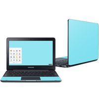 Mightyskins Skin Compatible with Samsung Chromebook 3 11.6" - Solid Baby Blue | Protective, Durable, and Unique Vinyl Decal Wrap Cover | Easy to Apply, Remove, and Change Styles | Made in The USA