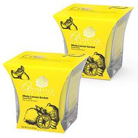 Aroma From Nature Minty Lemon Sorbet 11 oz AireCare Scented Candle - 2 Pack - Aromatherapy Candles - Home Fragrance - Apothecary Glass With Double Wick