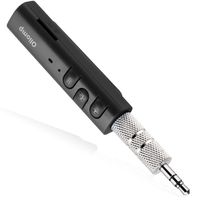 Bluetooth Receiver,Oliomp Bluetooth Car Aux Adapter Receiver with TF Card Slot,Portable Hands-Free 3.5mm Headphone Jack Bluetooth Adapter for Home Audio Music Car Stereo System (Black)