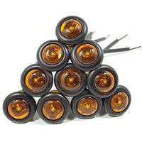 10 USA Made 3/4" Amber LED Clearance Marker Bullet Grommet Lights