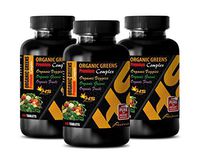 Heart Health Vitamins Men - Organic Greens - Premium Complex - Garlic Supplement with Parsley - 3 Bottles 180 Tablets