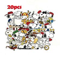 20Pcs/lot Snoopy 2019 Stickers Decorate The Cartoon for Snowboard Laptop Luggage Car DIY Styling Vinyl Home Decor Pegatina
