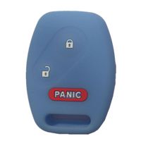 Sky Blue Silicone Rubber Keyless Entry Remote Key Fob Case Skin Cover Protector for Honda 2+1 Buttons