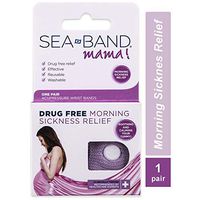 Sea-Band Mama! Anti-Nausea Acupressure Wristband for Morning Sickness, Colors May Vary, Pack of 2