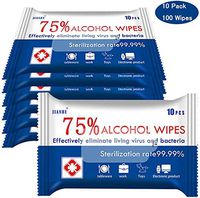 Alcohol Wipes 75% Alcohol Detergent Wipes, Large Wet Wipes Travel for All-Purpose Cleaning (10Pack)