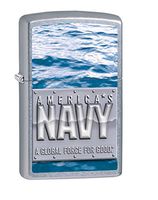 Zippo US Navy Style2 Outdoor Indoor Windproof Lighter Custom Personalized Engraved Message on Backside