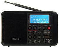 Kaito KA108 Super Sound Quality AM FM Shortwave Radio with MP3 Player and Radio Recorder, Radio Time Schedule Recorder,Alarm Clock+ More (Black)