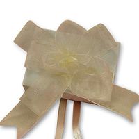 4" Ivory Sheer Fabric Butterfly Bow | Quantity: 50