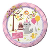 Creative Converting 8 Count Paper Dinner Plates, Happi Woodland Girl - 425671