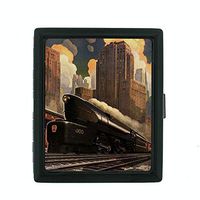 Perfection In Style Metal Cigarette Case Vintage Art Deco Design 004