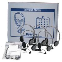 HamiltonBuhl Lab Pack, 12 MS2L Personal Headphones in a Laminated Cardboard Carry Case