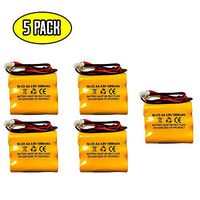(5 Pack) 3.6v 1000mAh Ni-Cd Battery Replacement for Emergency and Exit Light White Connector Ni-Mh Battery Replacement Saft B15CS03 Emergi-Lite C8